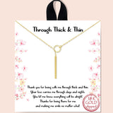 82802, "THROUGH THICK & THIN" CUBIC ZIRCONIA NECKLACE
