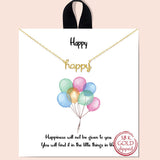 82804, "HAPPY" DAINTY NECKLACE