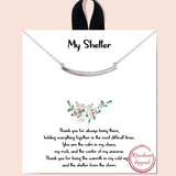 82807, "MY SHELTER" DAINTY CUBIC ZIRCONIA NECKLACE