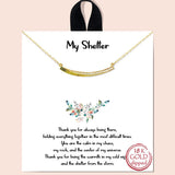 82807, "MY SHELTER" DAINTY CUBIC ZIRCONIA NECKLACE