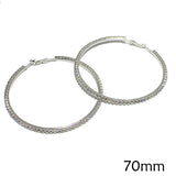 82954, PAVE HOOP EARRING 70MM