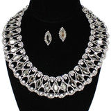 82990, MARQUISE ACCENT PAVE RHINESTONE NECKLACE
