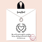 83000, "LOVING HEART" DAINTY CUBIC ZIRCONIA NECKLACE