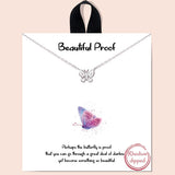 83121, "BEAUTIFUL PROOF" DAINTY BUTTERFLY CUBIC ZIRCONIA NECKLACE