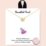 83121, "BEAUTIFUL PROOF" DAINTY BUTTERFLY CUBIC ZIRCONIA NECKLACE