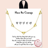 83123, "HAVE THE COURAGE" DAINTY HEART STATION NECKLACE
