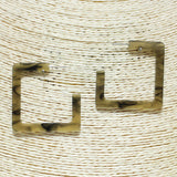 83235, ACETATE SQUARE HOOP EARRING