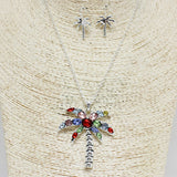 83488, PALM TREE ACRYLIC STONE NECKLACE