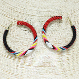 84008, BEADED HOOP EARRING
