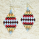 84011, DIAMOND SEED BEADED EARRING
