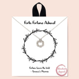 84028, "FORTIS FORTUNA ADIUVAT" TWISTED CIRCLE NECKLACE