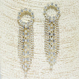 84074, LONG CRYSTAL RHINESTONE EARRING
