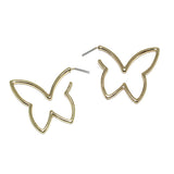 84151, BUTTERFLY HOOP EARRING 1.25"