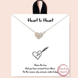 84203, "HEART TO HEART" PAVE CUBIC ZIRCONIA ARROW NECKLACE