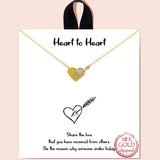 84203, "HEART TO HEART" PAVE CUBIC ZIRCONIA ARROW NECKLACE