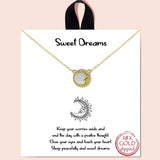 84317, "SWEET DREAMS" MOON MOTHER OF PEARL NECKLACE