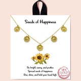 84320, "SEEDS OF HAPPINESS" SUNFLOWER STATION NECKLACE