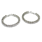 84565, CRYSTAL RHINESTONE HOOP EARRING