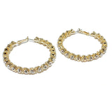 84565, CRYSTAL RHINESTONE HOOP EARRING