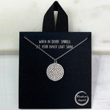 84599, PAVE DISK NECKLACE