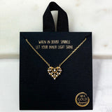 84604, HEART SHAPE CUBIC ZIRCONIA CLUSTER NECKLACE