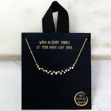 84606, CURVED BAR CLUSTERED CUBIC ZIRCONIA NECKLACE