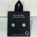 84609, 5MM ROUND PAVE CUBIC ZIRCONIA STUD EARRING