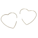 84748, HEART HOOP EARRING 2"