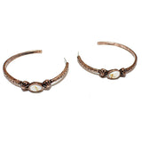 84820, WSETERN SEMI PRECIOUS STONE HOOP EARRING