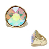 84880, BIG CRYSTAL STONE STRETCH RING