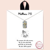 84975, "MATTHEW 7:8" CROSS NECKLACE