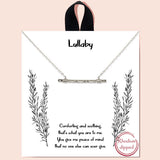 84976, "LULLABY" DAINTY BAR NECKLACE
