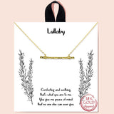 84976, "LULLABY" DAINTY BAR NECKLACE