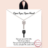 85172, "OPEN EYE, OPEN HEART" KEY NECKLACE