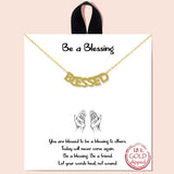 85288, "BE A BLESSING" BLESSED BLOCK LETTER NECKLACE