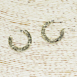 85359, HAMMERED METAL HOOP EARRING/GOLD DIPPED