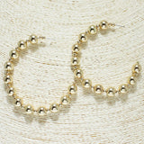 85594, BALL BEAD HOOP EARRING 2.75"