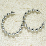 85594, BALL BEAD HOOP EARRING 2.75"