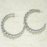 85595, BALL BEAD HOOP EARRING 2.75"
