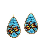 85614, DRAGONFLY SEED BEAD EARRING