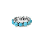 85991, WESTERN TURQUOISE STONE STRETCH RING