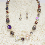 86072, HANDMADE SEMI PRECIOUS STONE NECKLACE