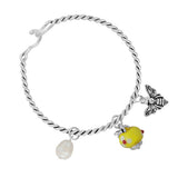 86112, BEE N LUCITE STONE CHARM BRACELET