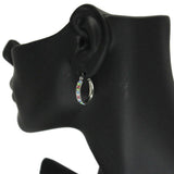 86444, PAVE STONE ROUND HOOP EARRING 20MM