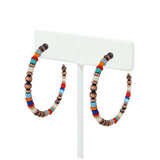 86992, WESTERN NAVAJO W/ BEAD HOOP EARRING