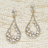 88163, MARQUISE ACCENT RHINESTONE EVENING EARRING