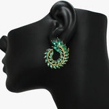90618, SWIRL MARQUISE RHINESTONE ACCENT EVENING EARRING, WEDDING, BRIDAL, PROM