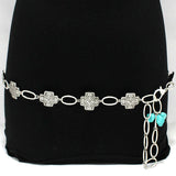 90720, WESTERN CROSS WITH TURQUOISE STONE BELT