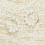 91195, PEARL ACCENT HOOP EARRING