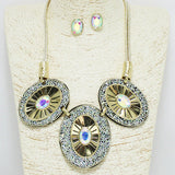 93624, BLING GLITTER GEOMETRIC NECKLACE